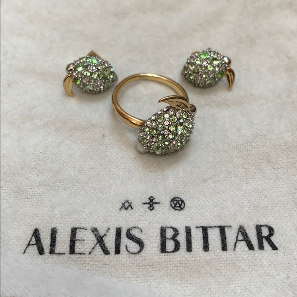 Alexis Bittar set Rind and earrings.good condition